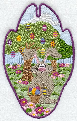 Easter Bunny Track Scene