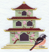 Japanese Birdhouse with Daurian Redstart