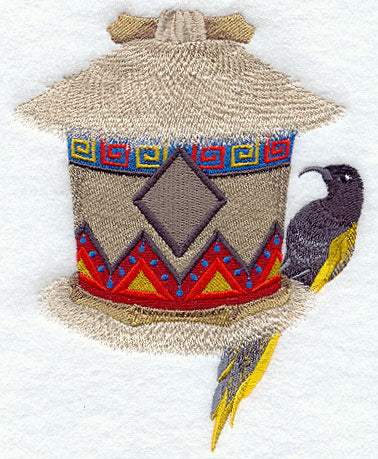 East African Birdhouse with Golden-winged Sunbird