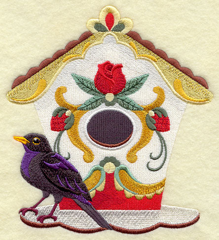 Rosnaling Birdhouse with Eurasian Blackbird