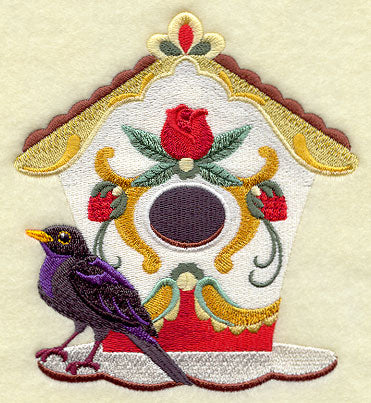 Rosnaling Birdhouse with Eurasian Blackbird