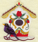 Rosnaling Birdhouse with Eurasian Blackbird