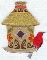 Tiki Birdhouse with Apapane