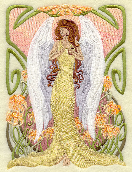 Art Nouveau Praying Angel Rectangle