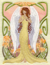 Art Nouveau Praying Angel Rectangle