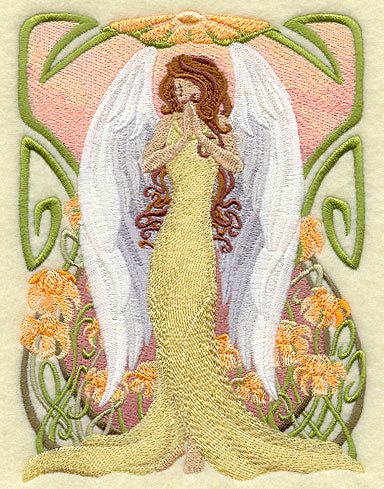Art Nouveau Praying Angel Rectangle