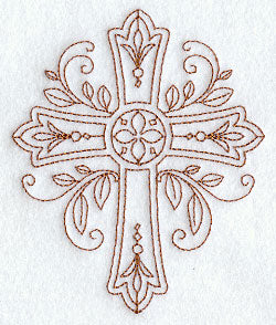 Ornate Cross (Redwork)