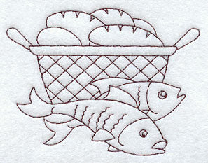 Loaves and Fishes (Redwork)