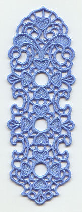 Hearts and Crosses Bookmark (Add Ribbon) (Lace)