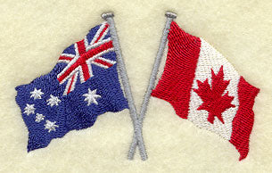 Australian & Canadian Paired Flags