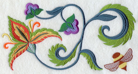 Jubilant Jacobean Bloom Rectangle 1