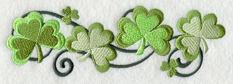 Swirling Shamrocks Border