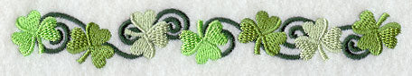 Swirling Shamrocks Thin Border