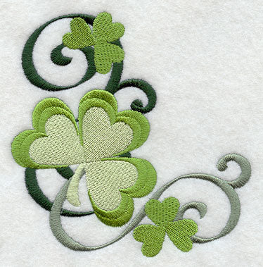 Swirling Shamrocks Corner