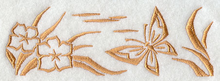 Woodcut Butterfly Border