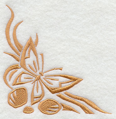 Woodcut Butterfly Corner