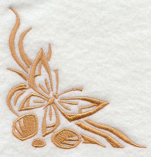 Woodcut Butterfly Corner