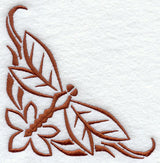 Woodcut Dragonfly Corner