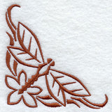 Woodcut Dragonfly Corner