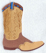 Leather Tooled Cowboy Boot