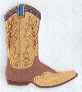 Leather Tooled Cowboy Boot