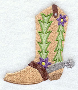 Cactus Flower Cowboy Boot