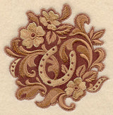 Leather Tooling Horseshoe and Flowers