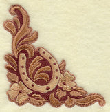 Leather Tooling Horseshoe Corner