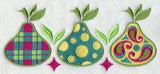 Patterned Pears Triptych