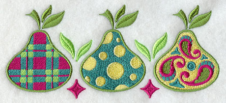Patterned Pears Triptych