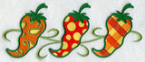 Patterned Peppers Triptych