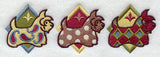 Patterned Scotties Triptych