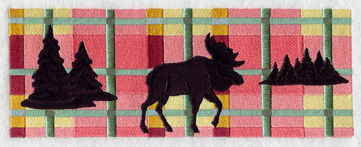 Northwoods Plaid Moose Border