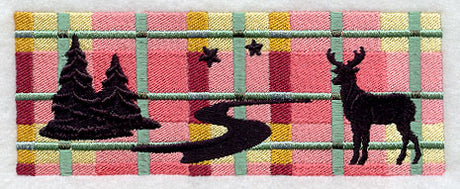 Northwoods Plaid Deer Border