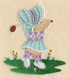 Golfing Sunbonnet Sue