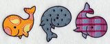 Patterned Whales Triptych
