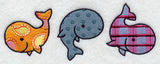 Patterned Whales Triptych