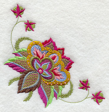 Jacobean Floral Corner