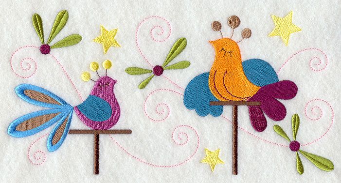 Whimsical Birds Rectangle