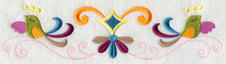 Whimsical Birds Border