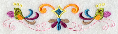 Whimsical Birds Border