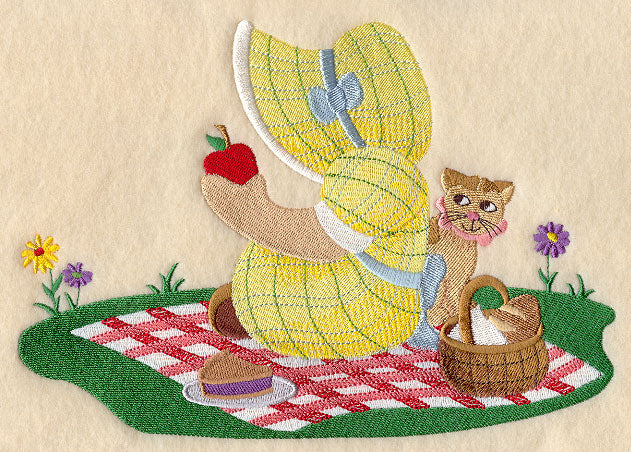Picnicking Sunbonnet Sue