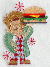 Diner Boy with Hamburger