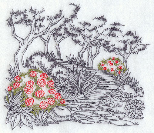Garden Etching - Roses