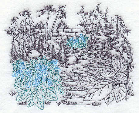 Garden Etching - Bluebells