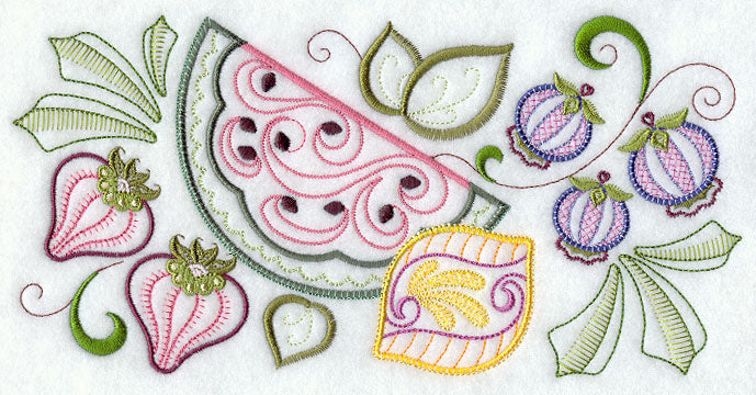 Vintage Jacobean Fruit Border