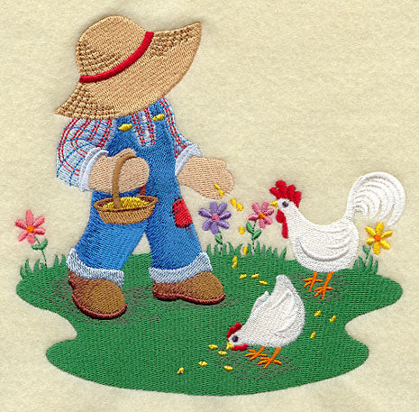 Fisherman Fred Feeding Chickens