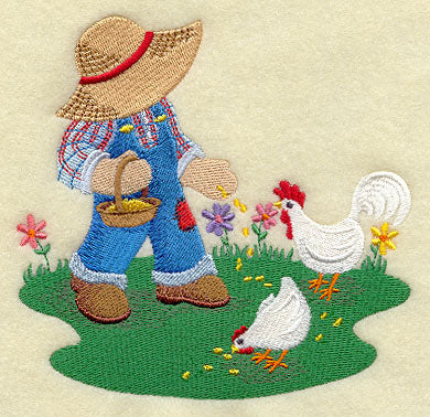 Fisherman Fred Feeding Chickens