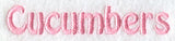 Cucumbers Text