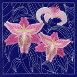 Rubrum Lily Sashiko Square